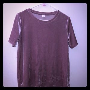 Velvet rose gold blouse